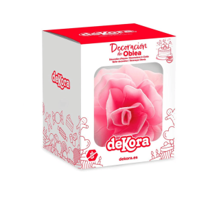 Fiore di cialda rosa gigante Dekora