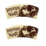 Targa di cioccolato - Buon Natale - per ceppo di Natale - set da 2