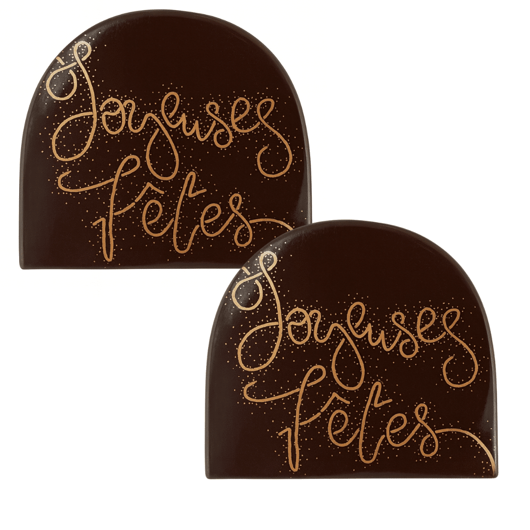 Decorazioni per tronchetto di Natale al cioccolato - set da 2
