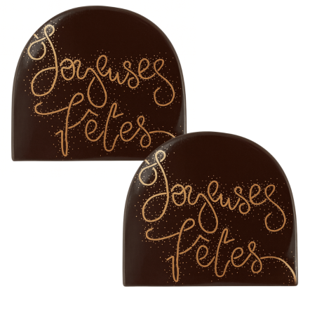 Decorazioni per tronchetto di Natale al cioccolato - set da 2