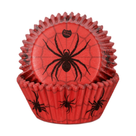 48 pirottini per cupcake a forma di ragno