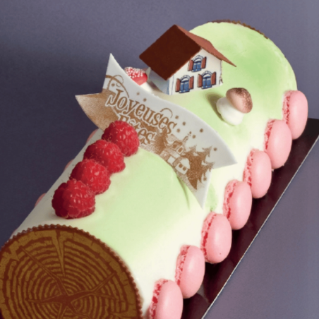 decorazione di ostia - tronchetto di Natale - buone feste