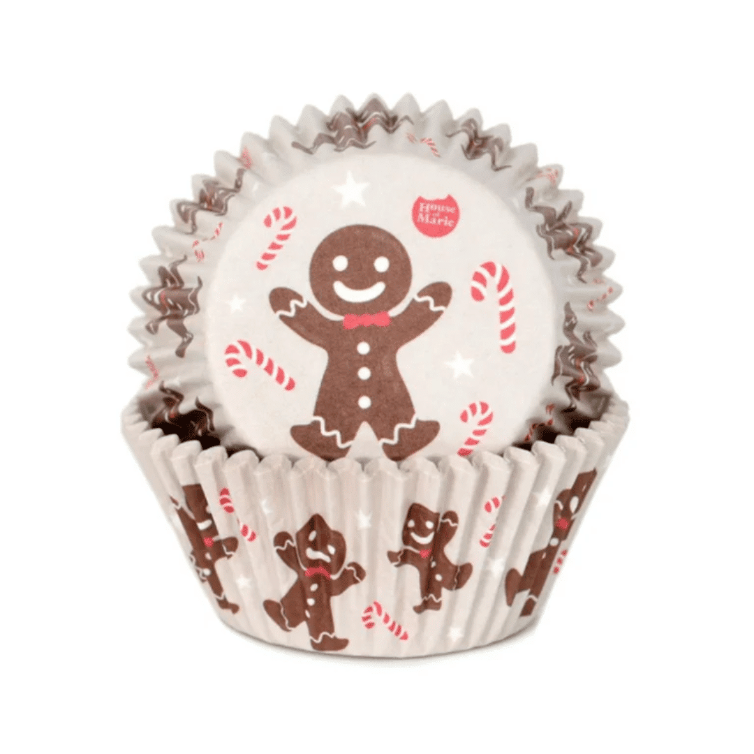 48 pirottini per cupcake al pan di zenzero e bastoncini di zucchero