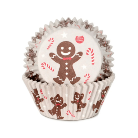 48 pirottini per cupcake al pan di zenzero e bastoncini di zucchero