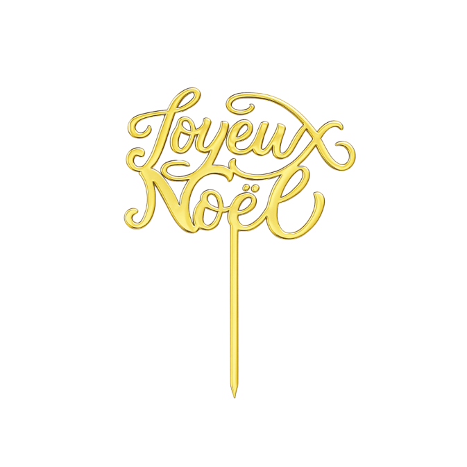 Mini cake topper or "Joyeux Noël" - Lot de 3