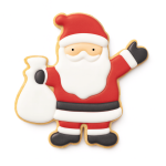 Babbo Natale e il suo stampino per biscotti