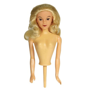 Busto di bambola bionda per torta