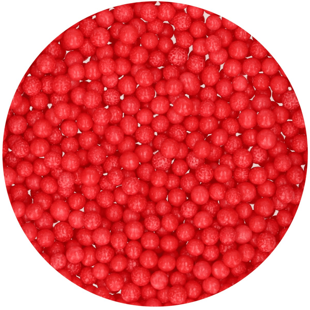 perle di zucchero rosse per la decorazione della torta