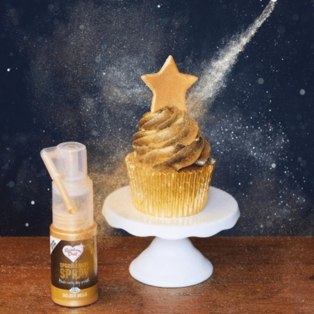 Spray effetto glitter oro polvere arcobaleno