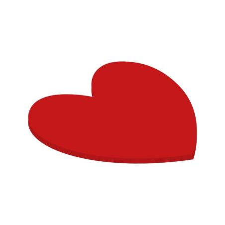 vassoio per torta a forma di cuore rosso - 25 cm