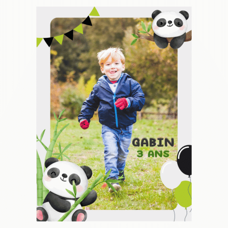 Foto commestibile A4 Panda e bambù