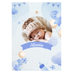 Foglia di zucchero baby blue personalizzata