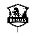 Cake topper Fan della mountain bike da personalizzare - colori a tua scelta