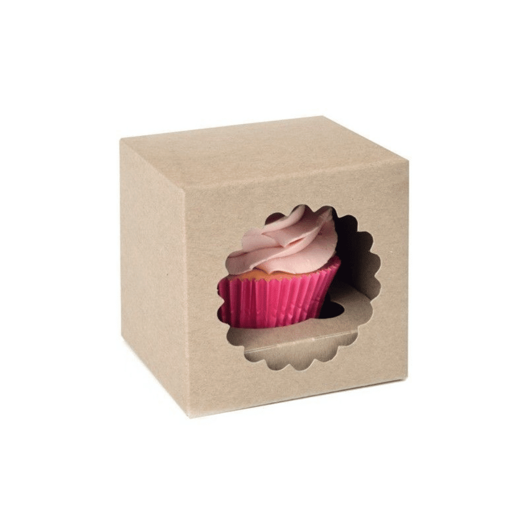 Boîte à cupcake en kraft - 3 pièces