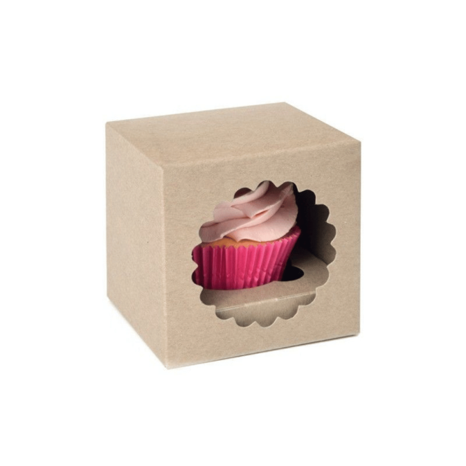 Boîte à cupcake en kraft - 3 pièces
