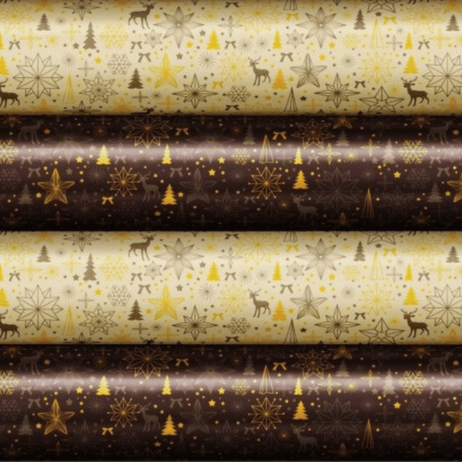 trasferelli per cioccolato natalizio arancione e oro