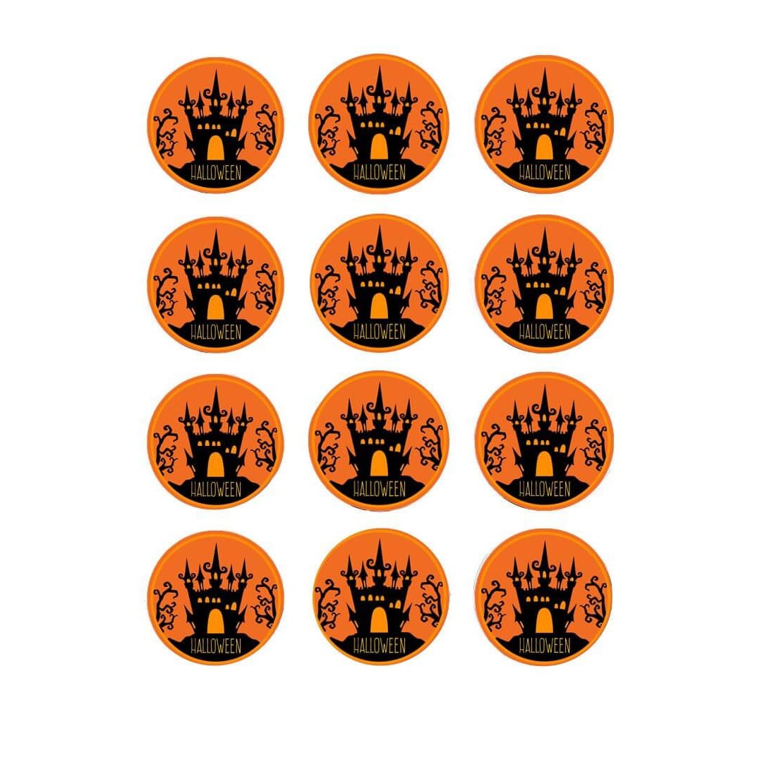 12 mini-dischi di zucchero di Halloween