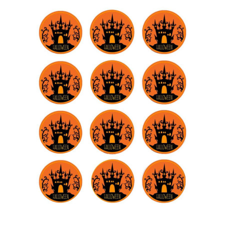 12 mini-dischi di zucchero di Halloween