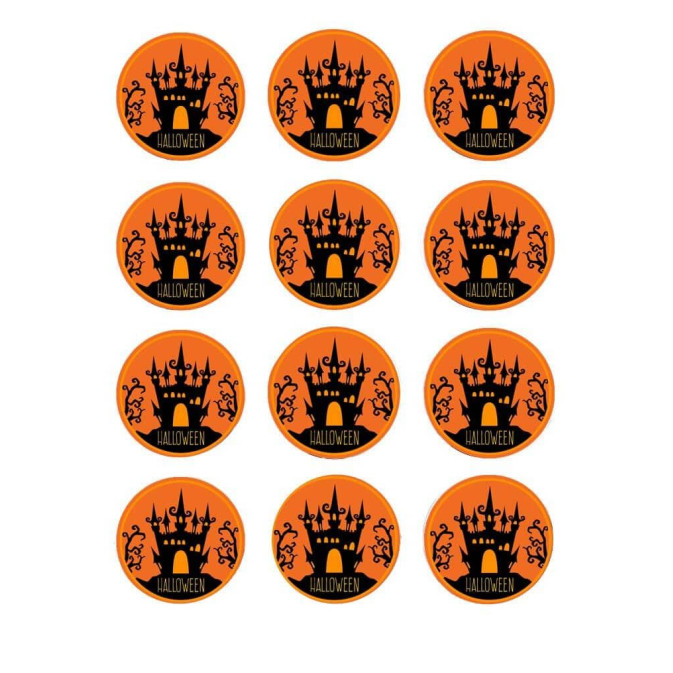 12 mini-dischi di zucchero di Halloween