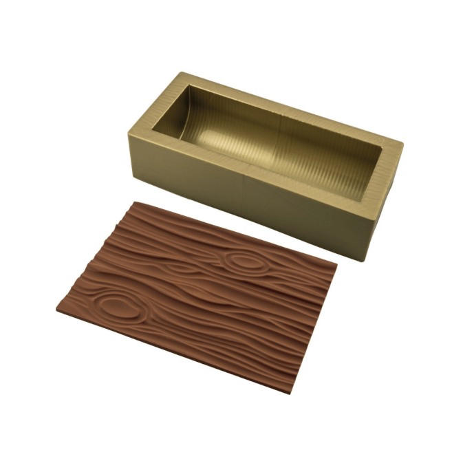 kit per tronchetto di Natale con stampo e tappetino per impronte in silicona Magic Wood