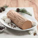 Tronchetto di Natale con decorazione effetto legno