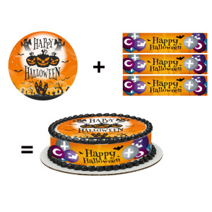 kit decorativo per torta di Halloween con zucchero