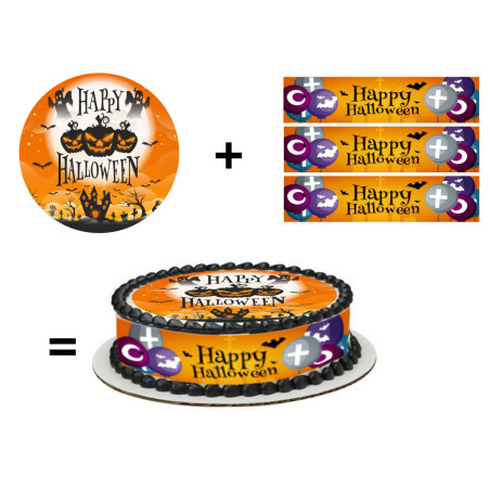 kit decorativo per torta di Halloween con zucchero