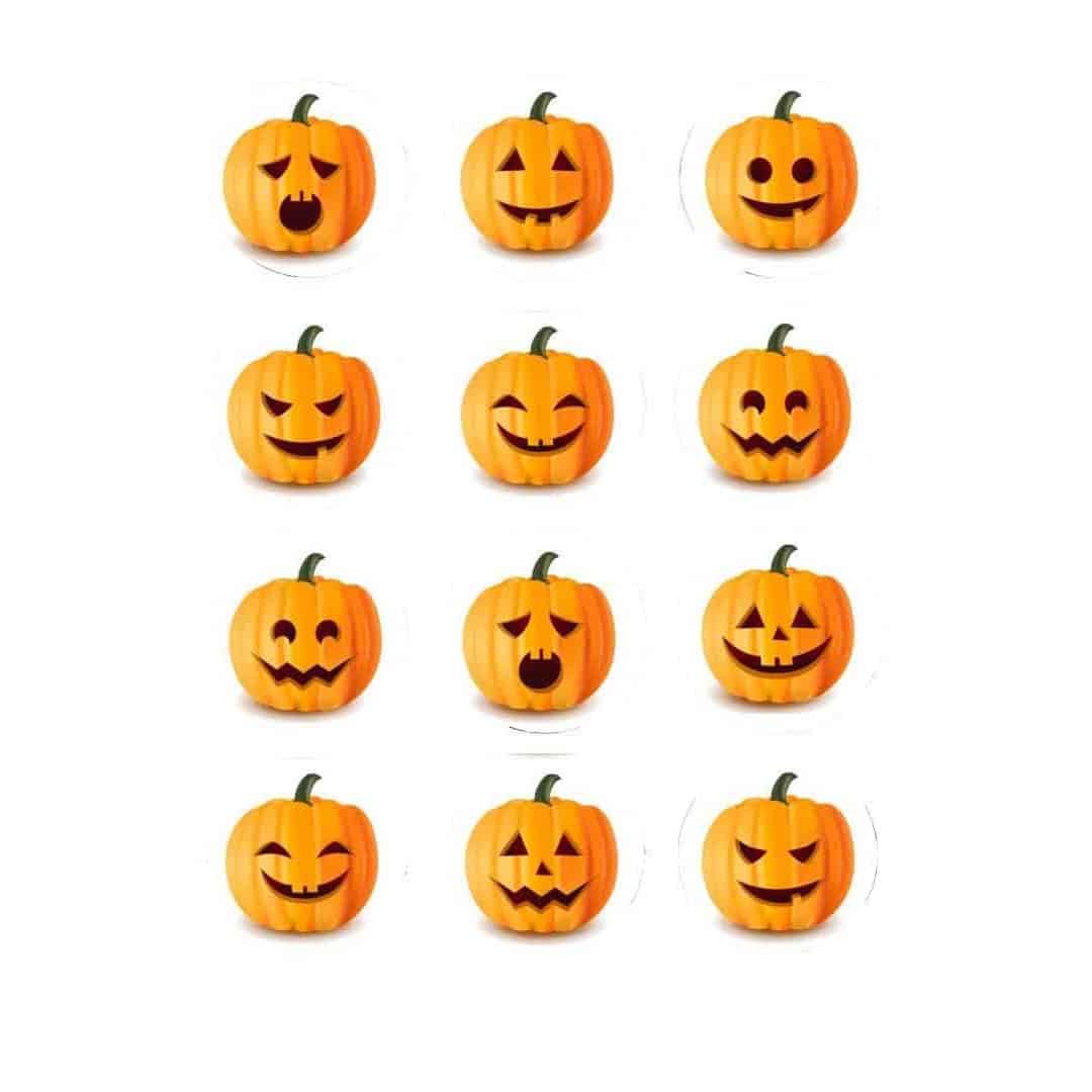 12 mini-dischi-di-zucchero-zucche-halloween
