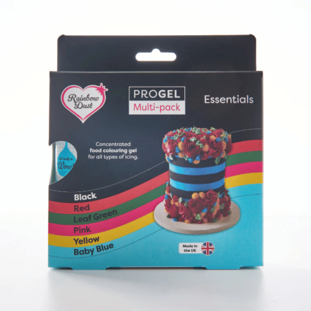 6 coloranti alimentari in tubo progel