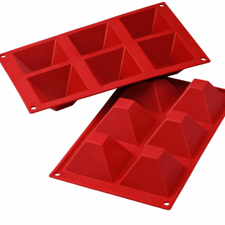 Stampo in silicone 6 piramidi