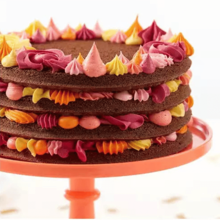 ricetta di torta a strati con gli stampi wilton