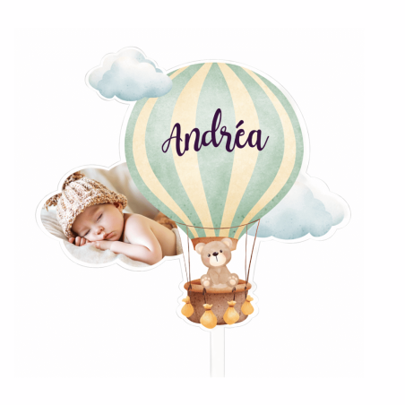 Topper per mongolfiera da personalizzare