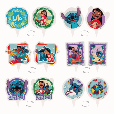 cupcake topper lilo e stitch reversibili