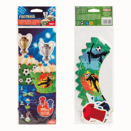 Kit per decorare cupcake a tema football