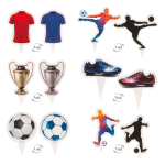 decorazioni per cupcake di compleanno a tema football