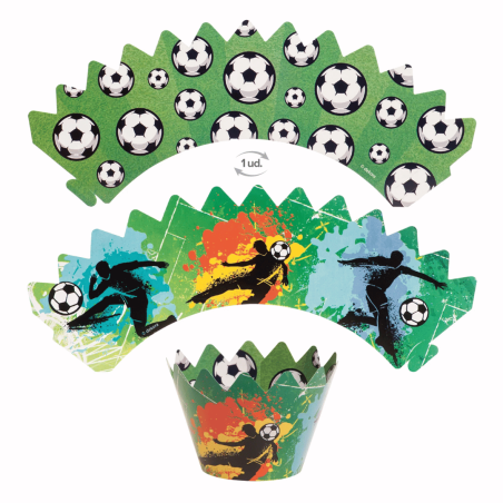 decorazione di cupcake a tema calcio