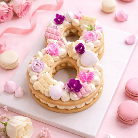 mini tavoletta di cioccolato bianco per torta numerica