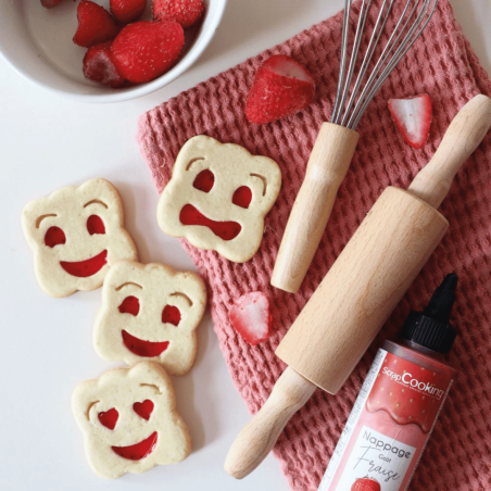 Divertente stampo in silicone per biscotti, nello stile dei biscotti BN, ideale per uno spuntino.