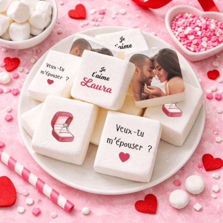 proposta di matrimonio con marshmallow