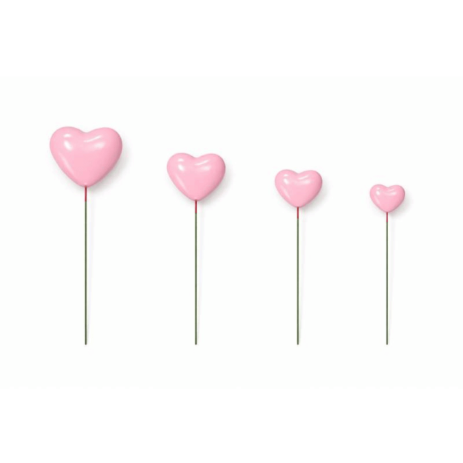 cuoricini decorativi rosa chiaro per la torta