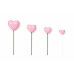 cuoricini decorativi rosa chiaro per la torta