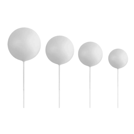 20 palline decorative per torte bianche e azzurre