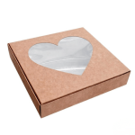 scatola per torta a forma di cuore in carta kraft