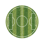 disco per torta a forma di pallone da calcio - 15 cm