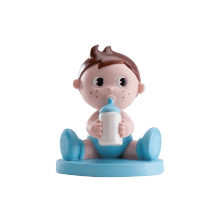 Figurine bébé pour gâteau de baptême garçon - HT 10 cm