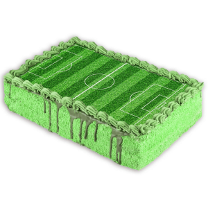 Decorazione per torta a forma di campo da calcio