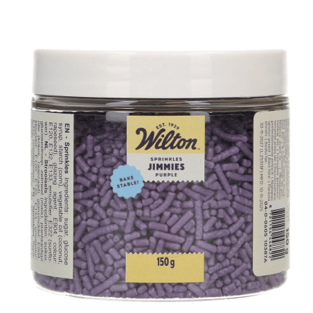 vermicelli jimmies Wilton viola