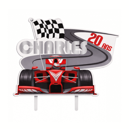 Cake topper formula 1 personalizzabile