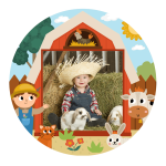 Photo comestible ronde 20cm ferme