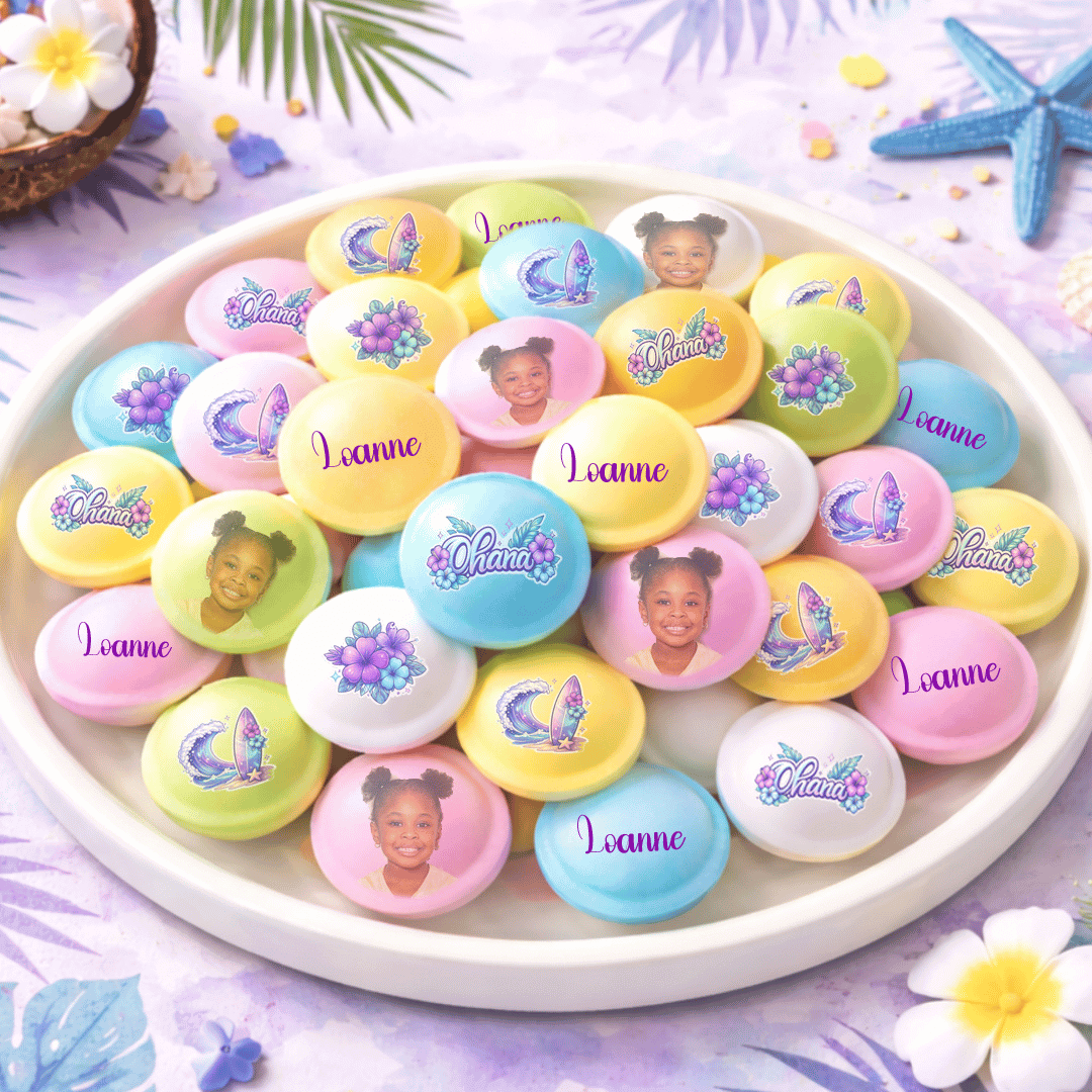 caramelle personalizzate a forma di disco volante tropicale Ohana